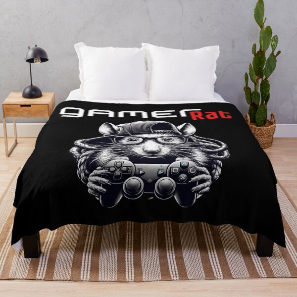 Item preview, Gamer Rat black and white designed and sold by coloursforkids.