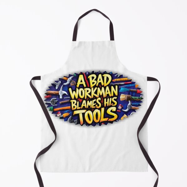 Item preview, A bad workman blames his tools, illustration, typography designed and sold by LaughingProf.