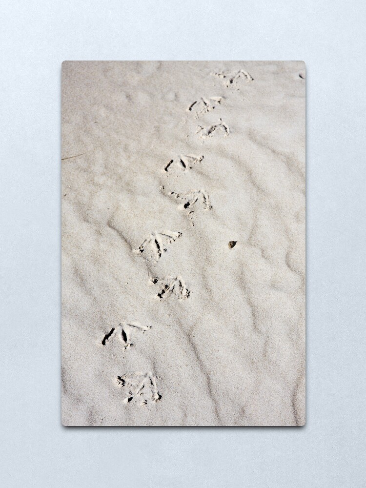 Alternate view of Footprints Metal Print