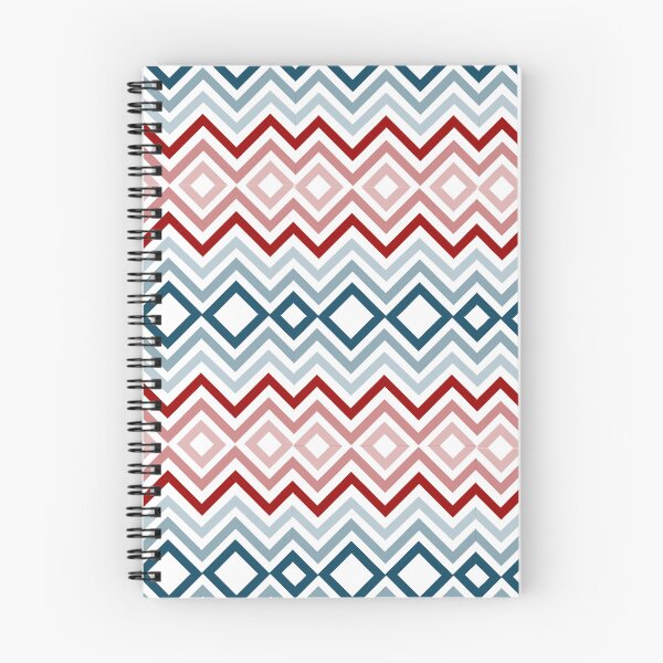 Item preview, red and Blue zigzag pattern  designed and sold by mndesignworx.