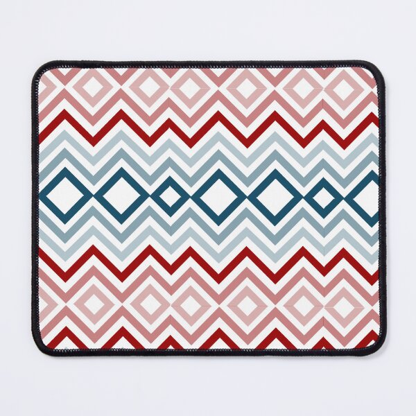 Item preview, red and Blue zigzag pattern  designed and sold by mndesignworx.