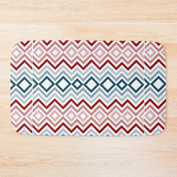 Item preview, red and Blue zigzag pattern  designed and sold by mndesignworx.