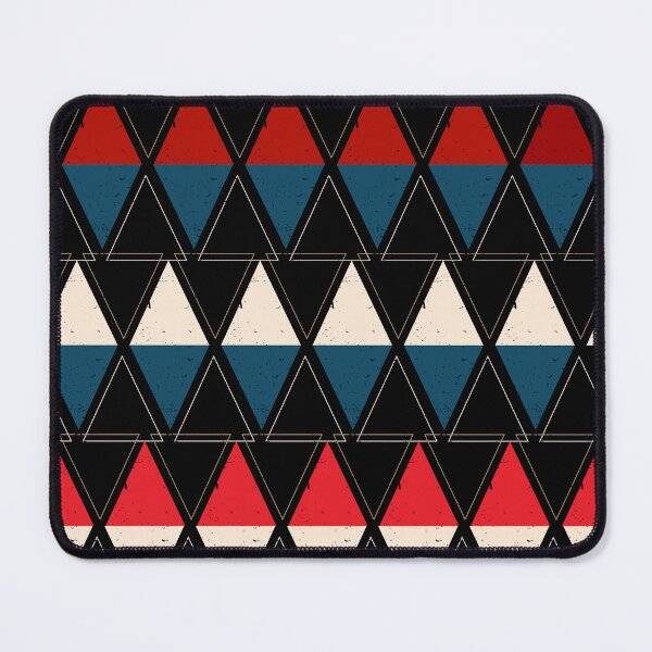 Item preview, red and Blue zigzag  diamond pattern  designed and sold by mndesignworx.