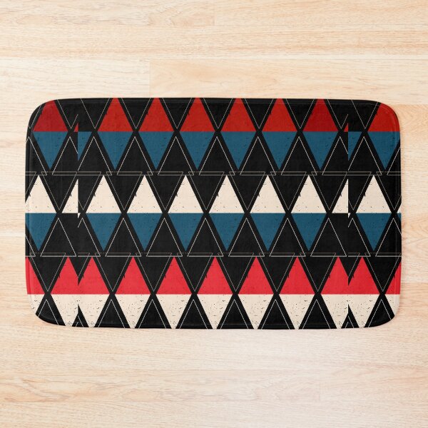 Item preview, red and Blue zigzag  diamond pattern  designed and sold by mndesignworx.