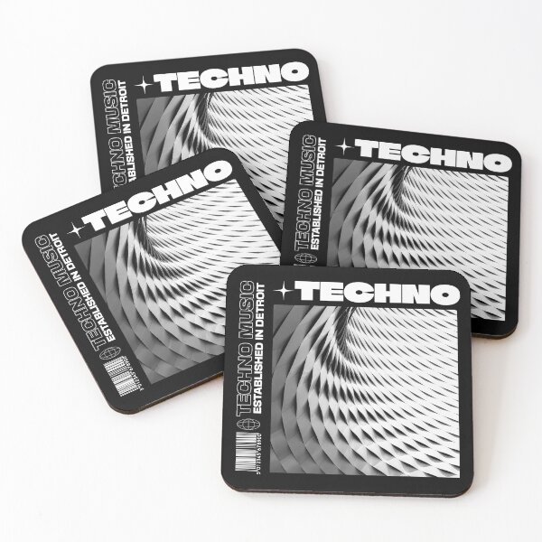 Item preview, TECHNO - Modern Art (white)  designed and sold by Discothreadz.