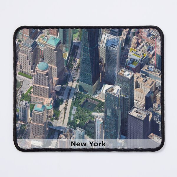 Item preview, New York 3D map poster, tourist twin towers designed and sold by LaughingProf.