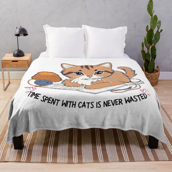Item preview, Time Spent With a Cat is Never Wasted designed and sold by pUNKnown.