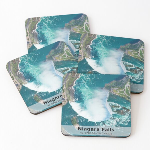 Item preview, Niagara Falls 3D map poster Canvas Print designed and sold by LaughingProf.