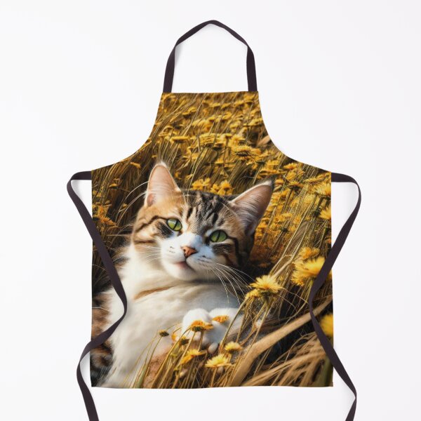 Item preview, Calico Cat Laying in a Field Of Dandelions  designed and sold by HancockArtisans.