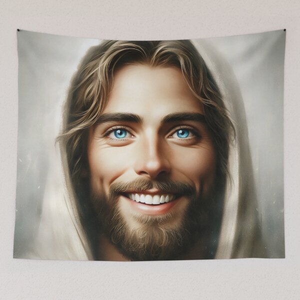 Item preview, Jesus Smiling , Jesus Christ , Jesus Face, Lord Christ, Christian designed and sold by stylishdzign.