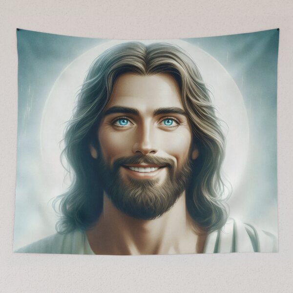 Item preview, Jesus Smiling, Jesus Christ, Jesus Face, Lord Christ, Christian designed and sold by stylishdzign.