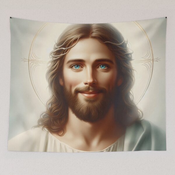 Item preview, Jesus Smiling, Jesus Christ, Jesus Face, Lord Christ, Christian designed and sold by stylishdzign.