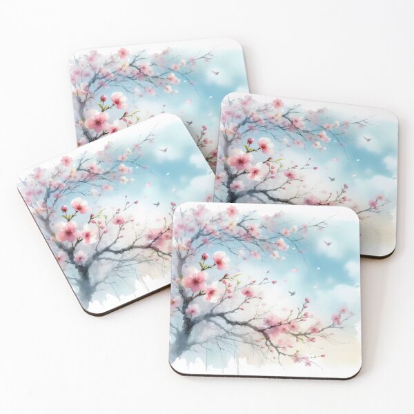 Item preview, Cherry Blossoms ,Cherry Tree, Spring Blossom, Sakura Tree, Watercolor Cherry designed and sold by stylishdzign.