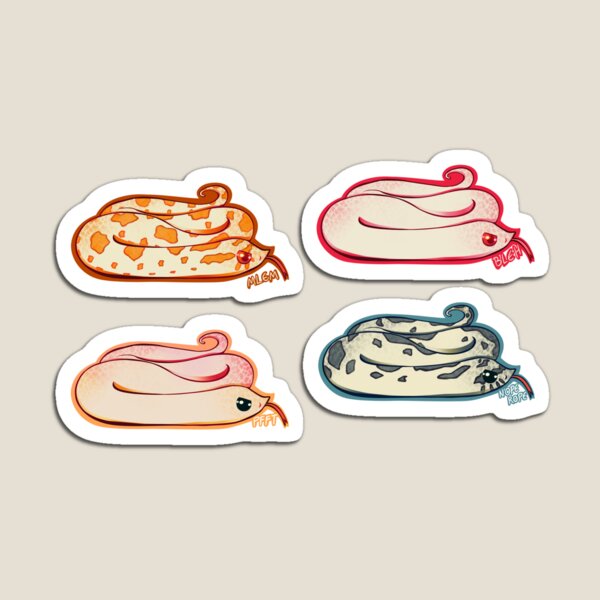 Item preview, HOGNOSE SNAKE STICKERS - TONGUE OUT 4 PACK COLLECTION designed and sold by terra-coven.