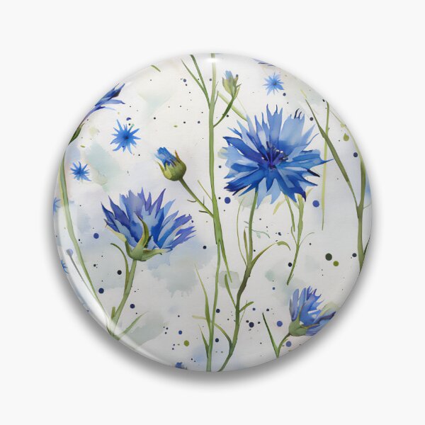 Item preview, Watercolor Cornflowers designed and sold by junkydotcom.