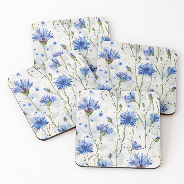 Item preview, Watercolor Cornflowers designed and sold by junkydotcom.