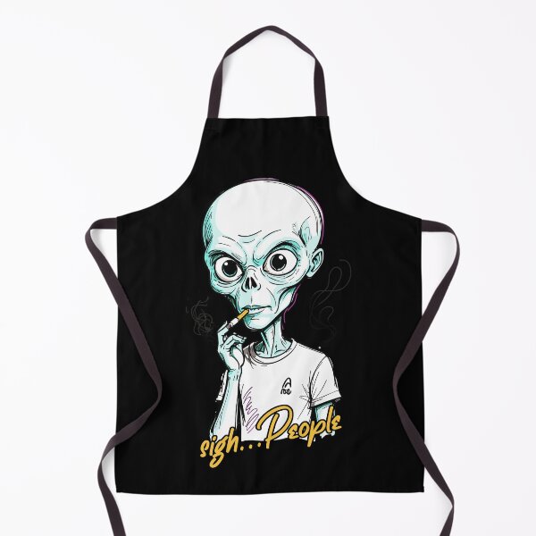 Item preview, Funny alien saying cigarette smoking designed and sold by LuminOrb.