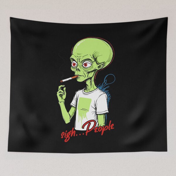 Item preview, Funny alien saying sigh...People designed and sold by LuminOrb.