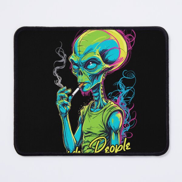 Item preview, Funny alien saying cigarette smoking designed and sold by LuminOrb.