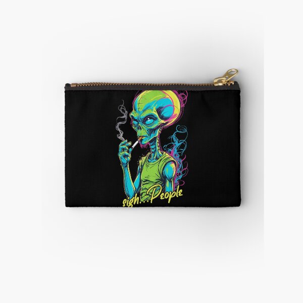 Item preview, Funny alien saying cigarette smoking designed and sold by LuminOrb.