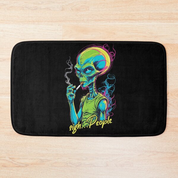 Item preview, Funny alien saying cigarette smoking designed and sold by LuminOrb.