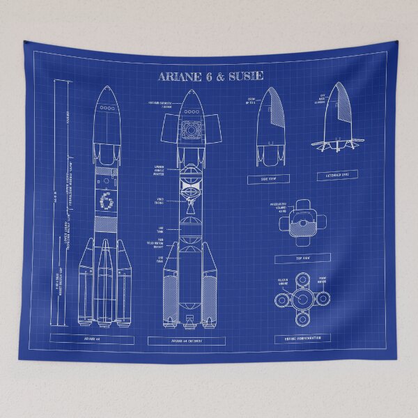 Item preview, Ariane 6 &  SUSIE (Blueprint) Vertical Version designed and sold by BGALAXY.