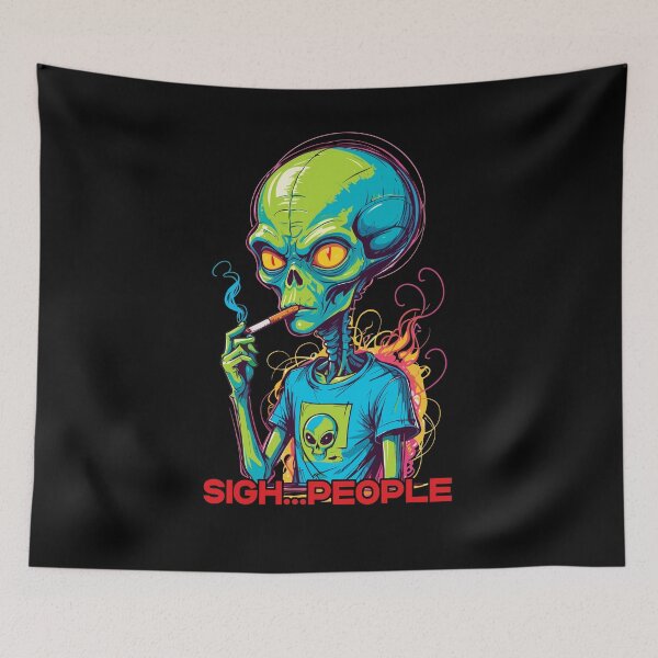Item preview, Funny alien saying sigh...People designed and sold by LuminOrb.