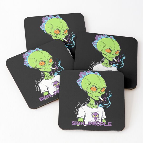 Item preview, Funny alien saying cigarette smoke designed and sold by LuminOrb.