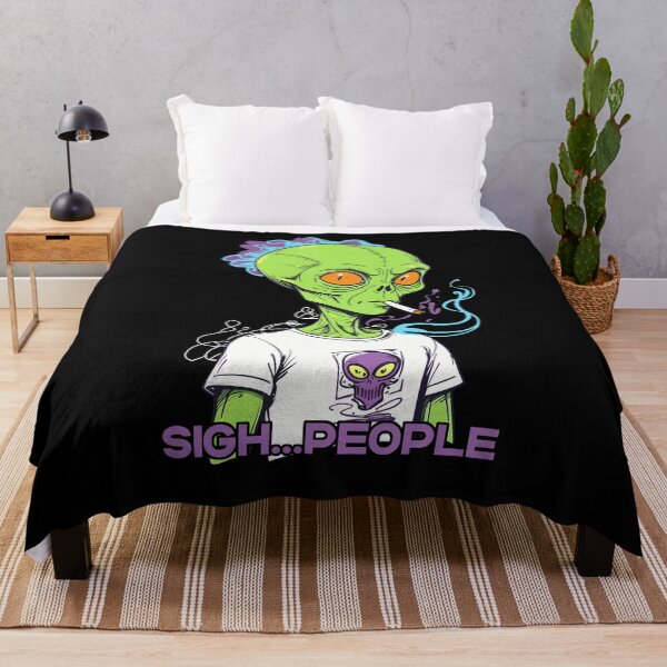 Item preview, Funny alien saying cigarette smoke designed and sold by LuminOrb.