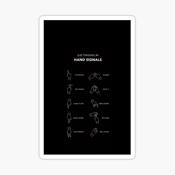 Sub Training Hand Signals Sticker