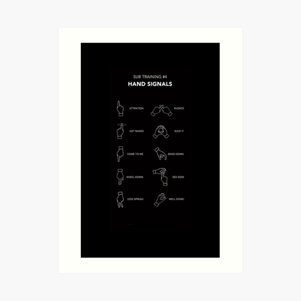 Sub Training Hand Signals Art Print