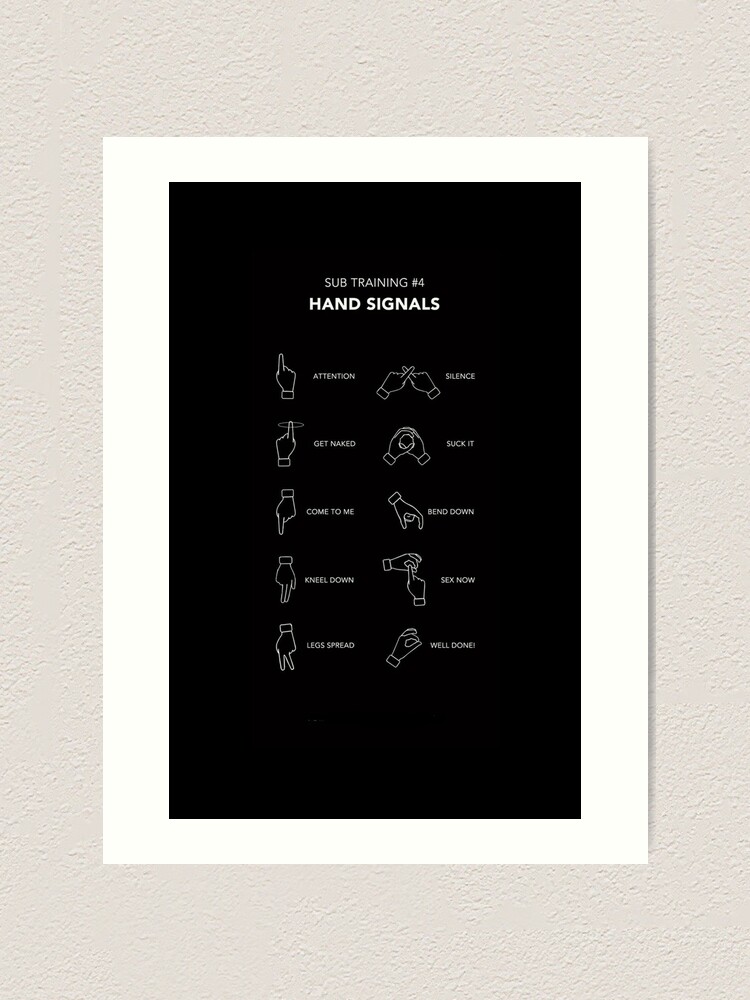 Alternate view of Sub Training Hand Signals Art Print