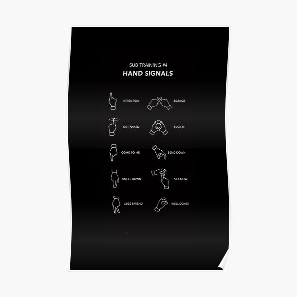 Sub Training Hand Signals Poster