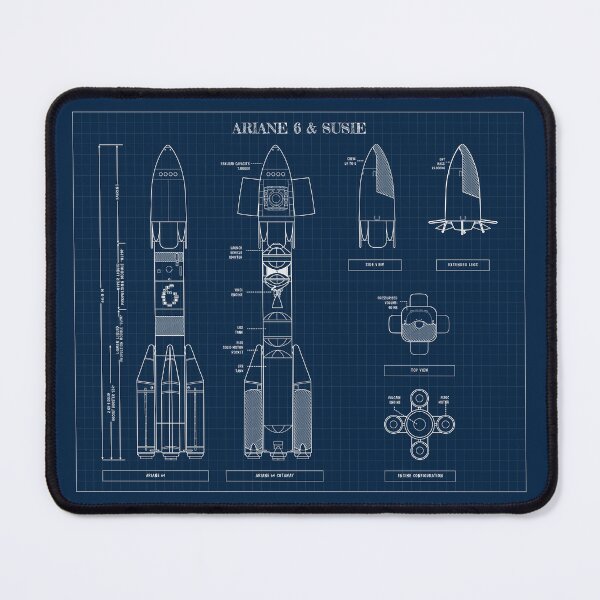 Item preview, Ariane 6 &  SUSIE (Navy Blueprint) Vertical Version designed and sold by BGALAXY.
