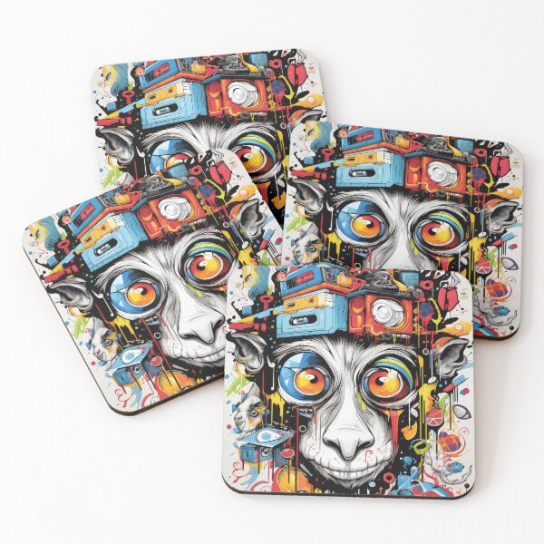 Item preview, Grafitti Inspiration Streetart Monkey graffiti geometry designed and sold by Toms Tee.