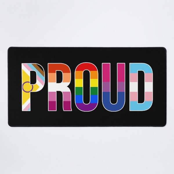 Item preview, Rainbow Pride 'Proud': LGBTQ Flag Colors Lettering designed and sold by Happy Puppy Print On Demand.
