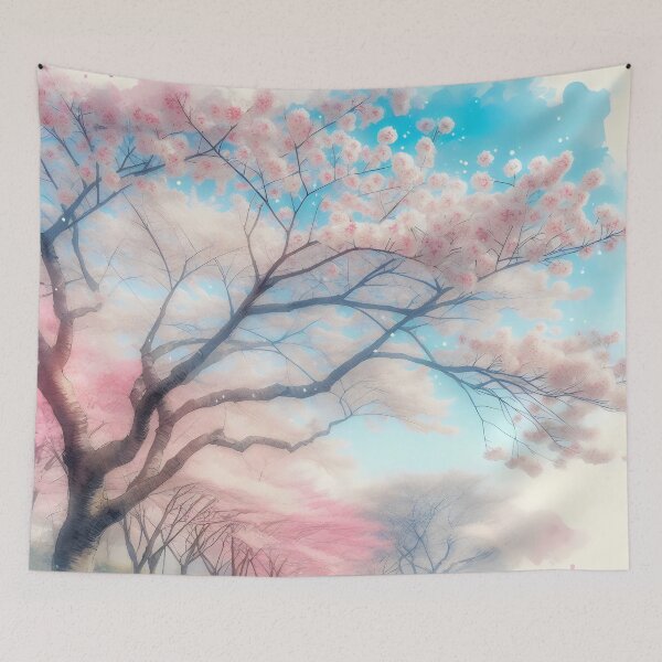 Item preview, Cherry Blossoms ,Cherry Tree, Spring Blossom, Sakura Tree, Watercolor Cherry designed and sold by stylishdzign.