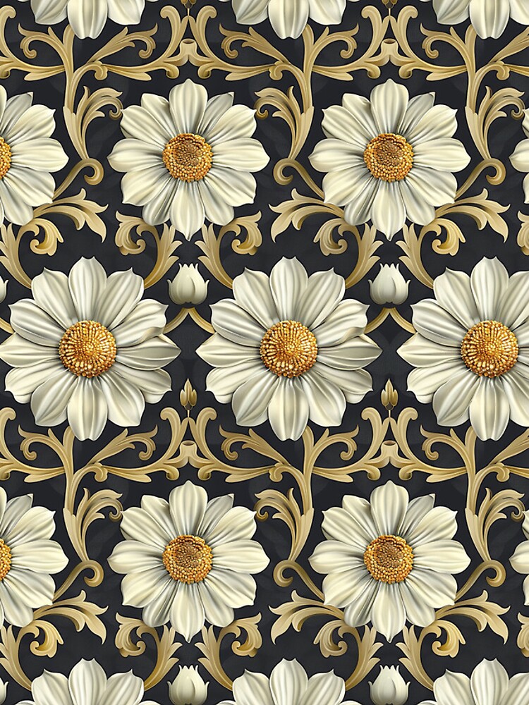 Aperçu 5 sur 5. Coque iPhone avec l'œuvre Luxurious Golden Florals Design créée et vendue par ArmorShell.