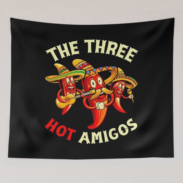 Item preview, The Three Hot Amigos Funny Mexican Cinco De Mayo Chilies designed and sold by Designer-Girl.