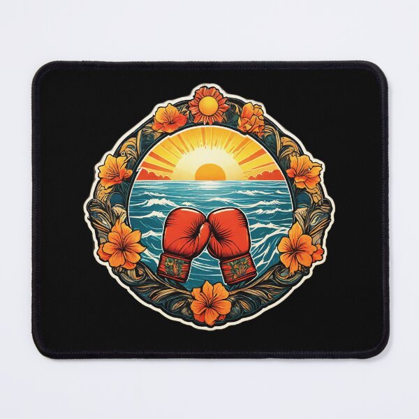 Item preview, Boxing Gloves at Sunset on a Hawaiian Beach with Orchids designed and sold by NautiChic.