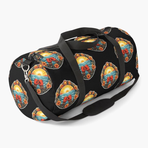 Artikelvorschau, Boxhandschuhe bei Sonnenuntergang an einem hawaiianischen Strand mit Orchideen entworfen und verkauft von NautiChic.