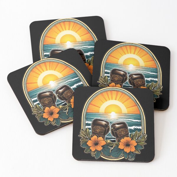 Item preview, Box Gloves at Sunset on a Hawaiian Beach with Orchids designed and sold by NautiChic.
