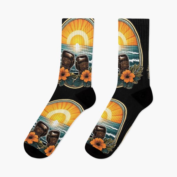Item preview, Box Gloves at Sunset on a Hawaiian Beach with Orchids designed and sold by NautiChic.