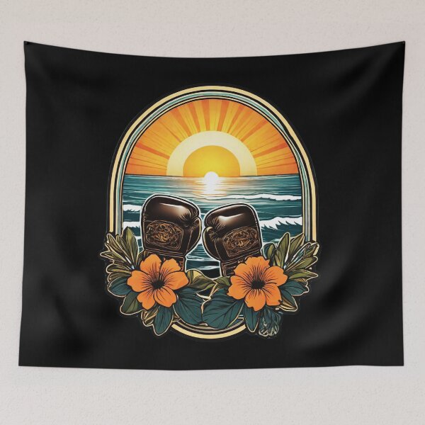 Item preview, Box Gloves at Sunset on a Hawaiian Beach with Orchids designed and sold by NautiChic.