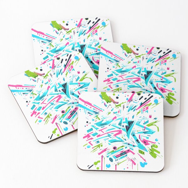 Item preview, Explosive Beats - Neon Graffiti Boombox Burst designed and sold by FarBeyound.