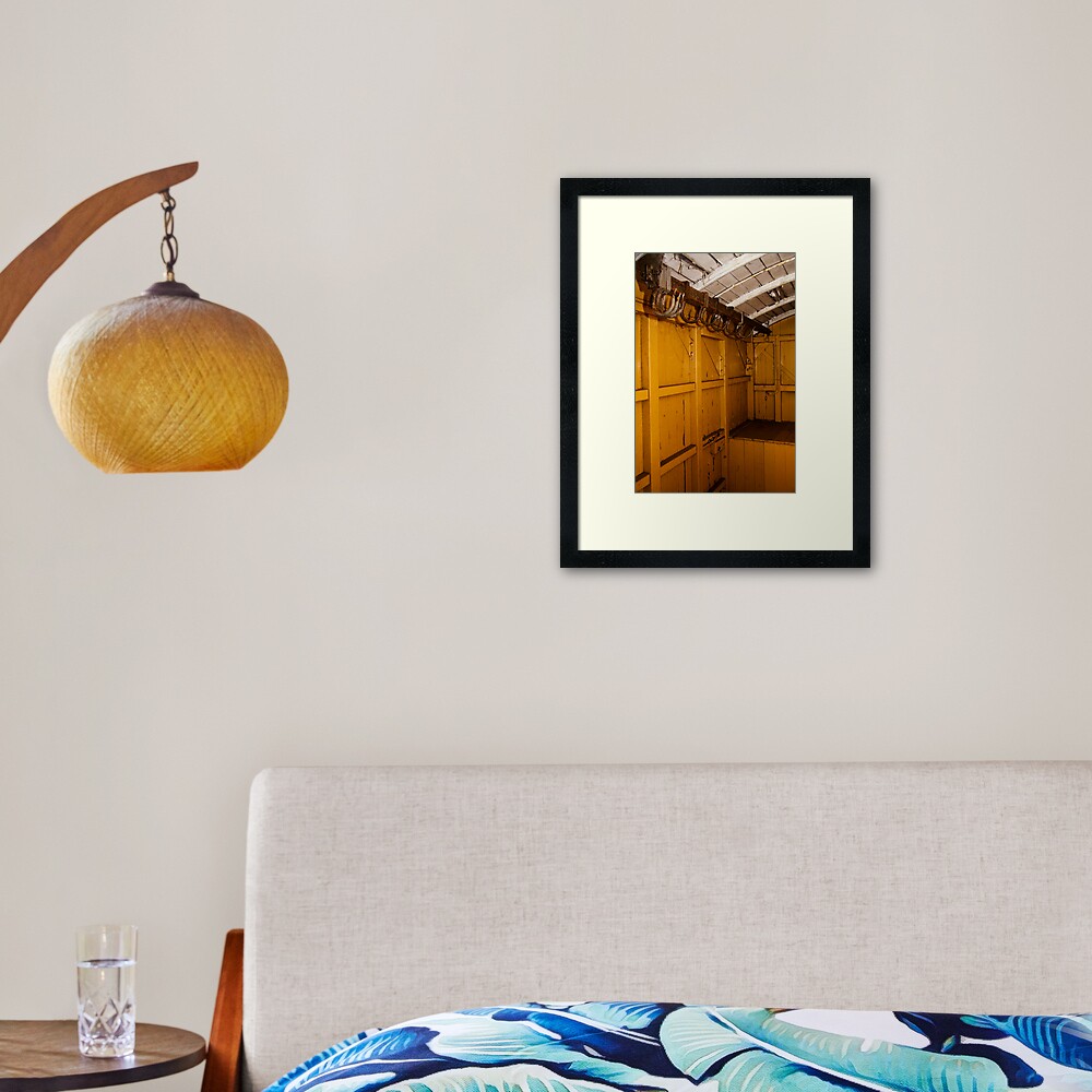 Inside a carriage Framed Art Print
