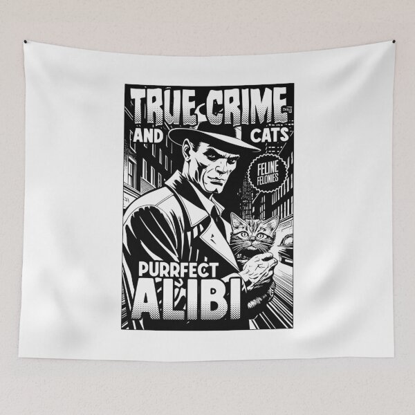 Item preview, True Crime And Cats Purrfect Alibi Funny Cat Lover Owner designed and sold by GrandeDuc.