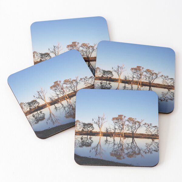 Item preview, Sunset At A Lagoon With Eucalyptus Trees designed and sold by Designsbygroovy.