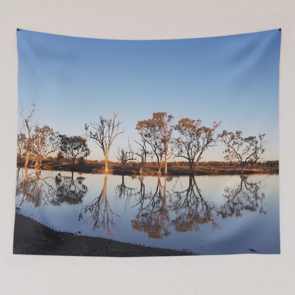 Item preview, Sunset At A Lagoon With Eucalyptus Trees designed and sold by Designsbygroovy.