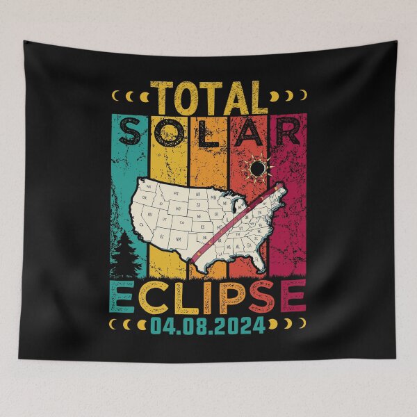 Item preview, Vintage Eclipse Souvenir, Total Solar Eclipse Funny Vintage Retro USA 08.04.2024 designed and sold by ArtByKatti.